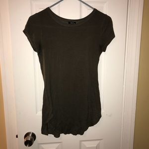 Woman’s olive green shirt